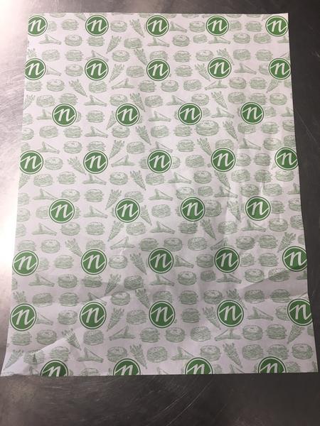 Sandwichpapir m. logo (1 kasse)